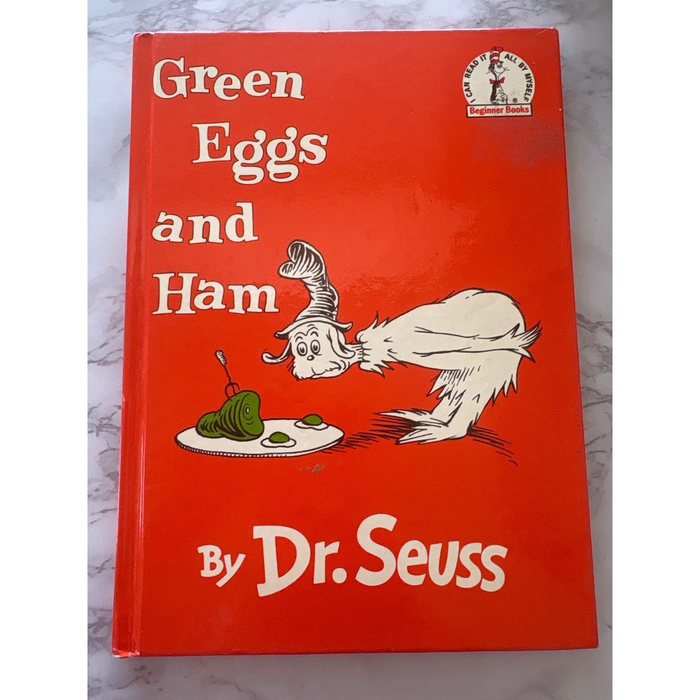 Vintage RARE 60's Green Eggs and Ham Dr Seuss Hardcover Beginner Books